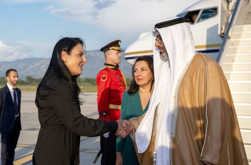  On behalf of UAE President, Khaled bin Mohamed bin Zayed arrives in Albania on working visit