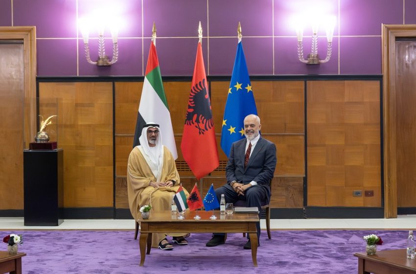  Khaled bin Mohamed bin Zayed meets Prime Minister of Albania