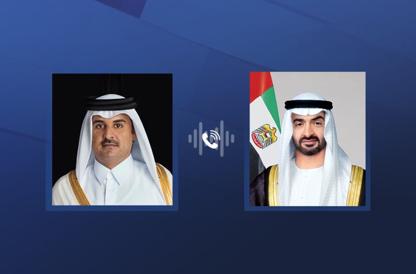  UAE President receives condolences from Emir of Qatar for Emirati martyrs
