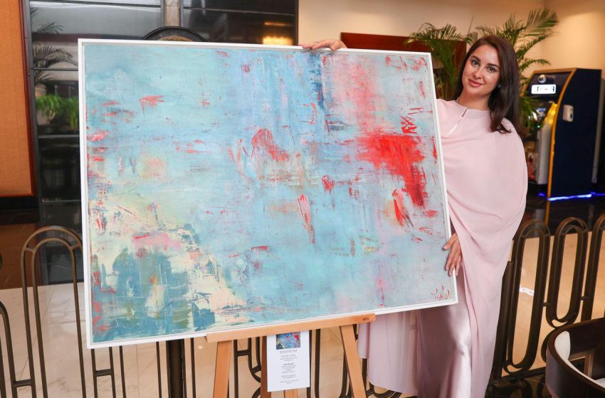  Russian artist Dasha Vong showcases her abstract paintings in Dubai