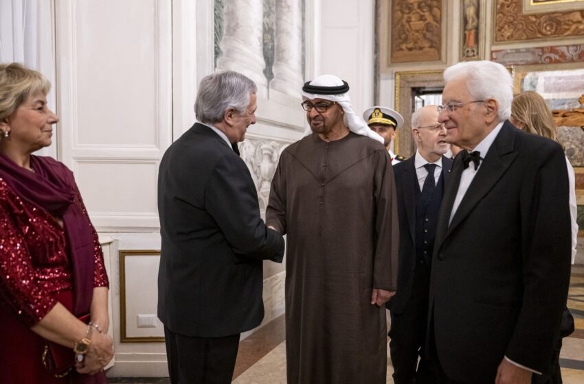  UAE President exchanges medals, gifts with Italian President during dinner banquet hosted in his honour